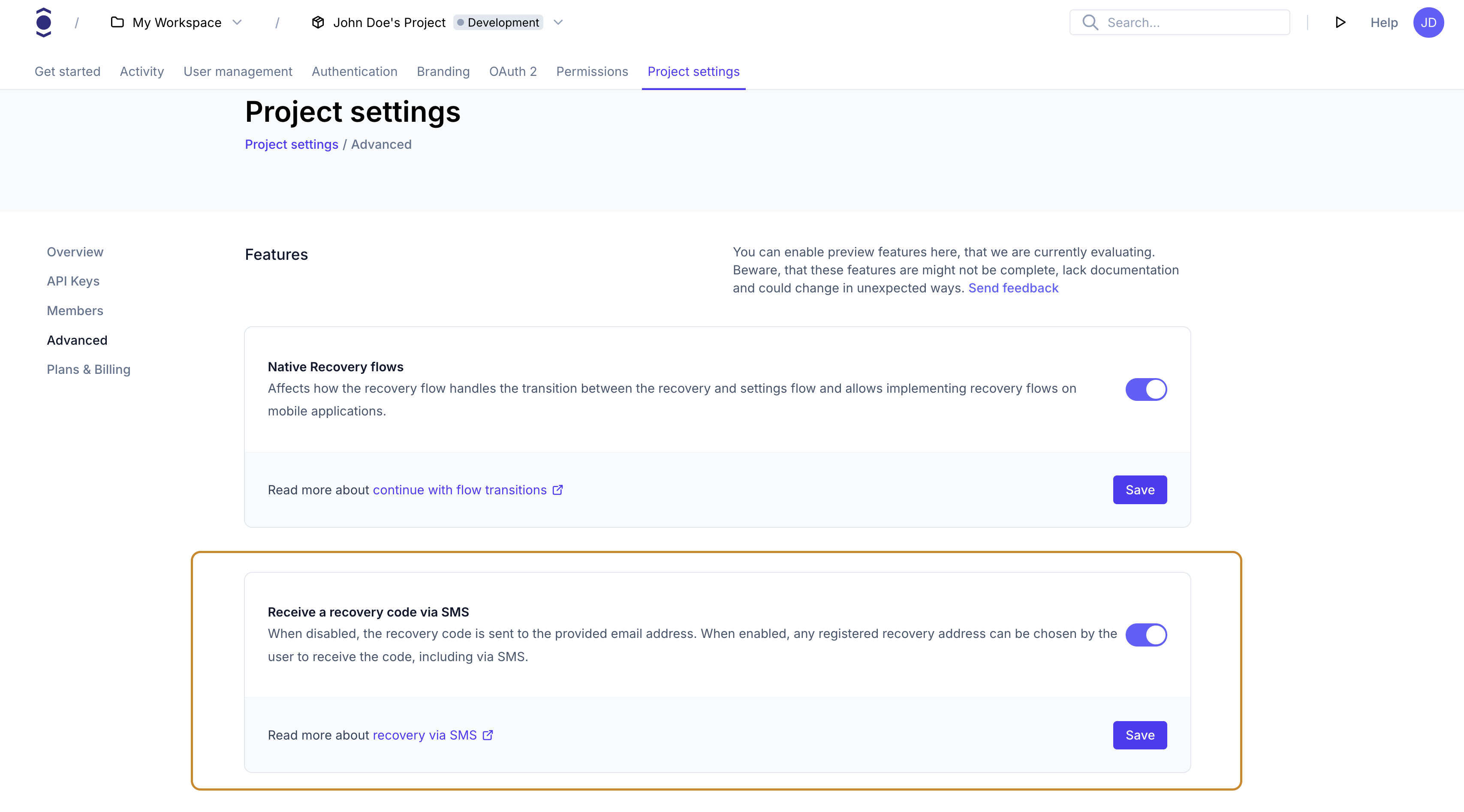 Enable the feature flag